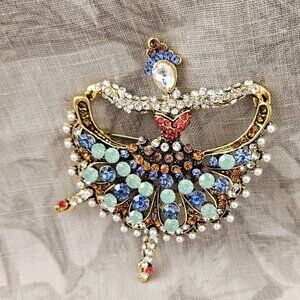Rhinestone Ballet Dancer Pin